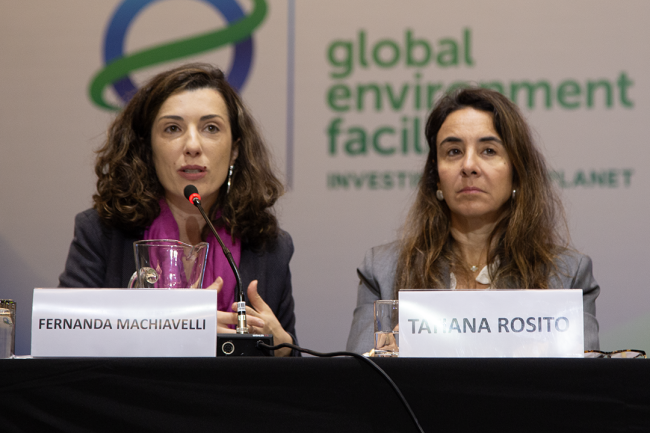 Fernanda Machiavelli, Deputy-Minister of Rural Development and Family Farming, Brazil, and Tatiana Rosito, Vice-Minister for International Affairs, Ministry of Finance, Brazil