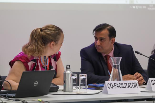 Co-Facilitators Gabriela Blatter, Switzerland, and Ali Waqas, Pakistan