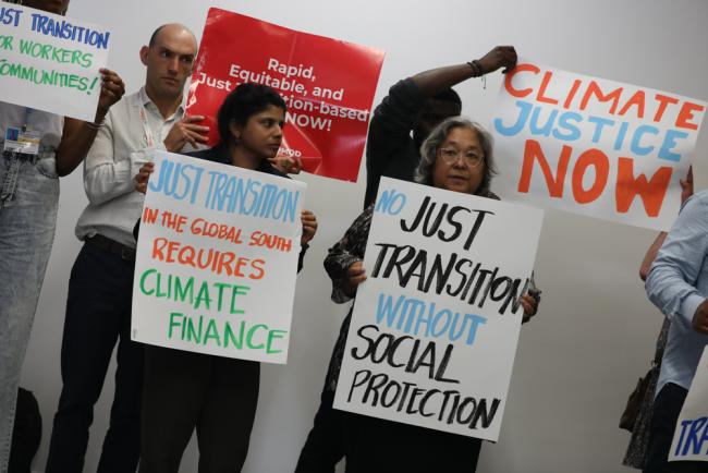 Just transition action