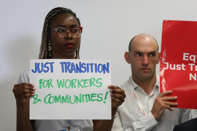 Just transition action