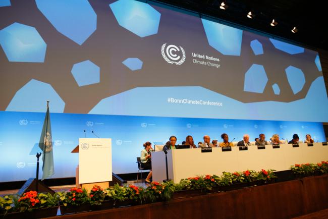 View of the dais during the joint plenary