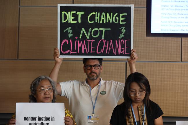 Diet change not climate change