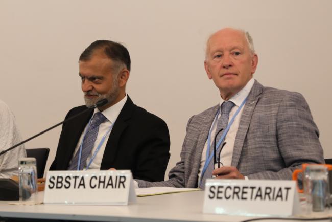 Nabeel Munir, SBI Chair, and Harry Vreuls, SBSTA Chair