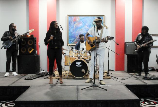 Musicians during the reception