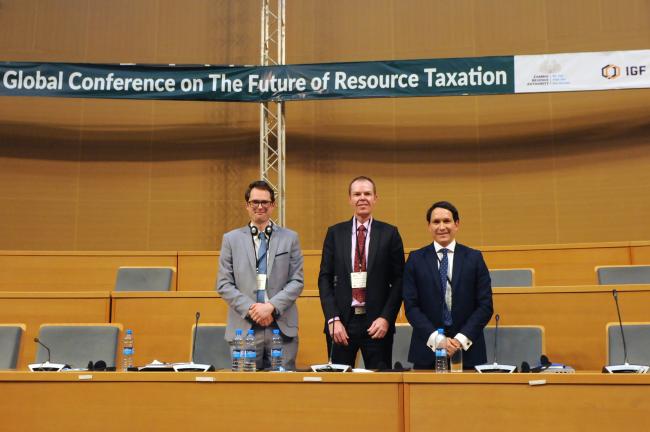 Group photo of the panelists of the session on Accelerating a Low Carbon Transition Through Taxation