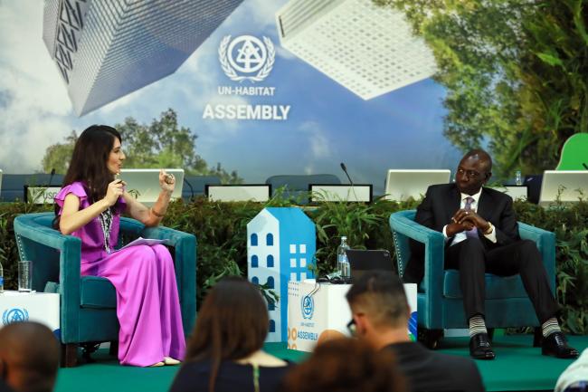 Eleni Giokos, CNN, interviews William Ruto, President of Kenya