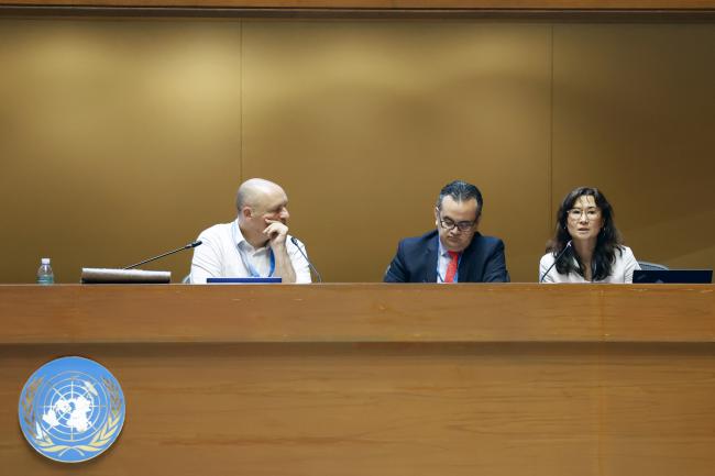 Alain Wilmart, Belgium, Sergio Merino, Mexico, and Liazzat Rabbiosi, Ozone Secretariat 