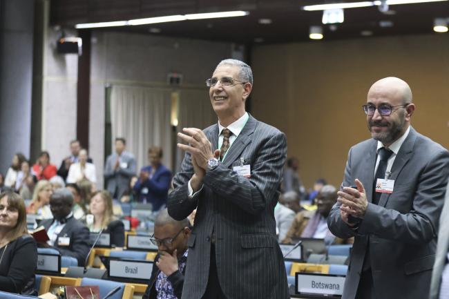 Ambassador Mahi Boumediene, Algeria, and Athmane Mehadji, Algeria 