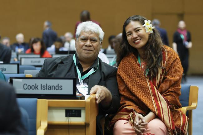 Arona Ngari, Cook Islands, and Marissa Toomata, Samoa