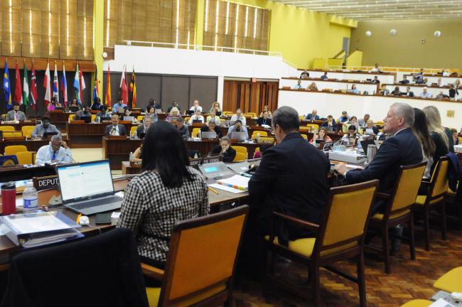 A view of the Council meeting from the dais perspective