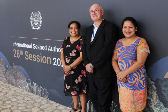 (L-R) Margo Deiye, Chris Brown, and Anastasia Julius, Nauru