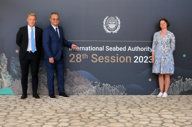 (L-R) Andreas Motzfeldt Kravik, Olav Myklebust, and Hilda Kjeldstad, Norway