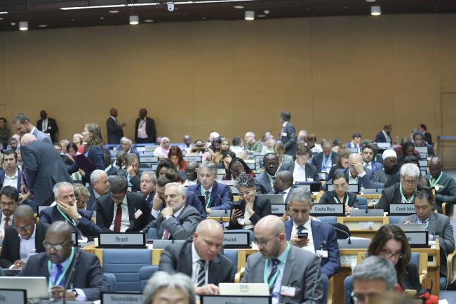 Delegates waiting for the announcement of the elections results