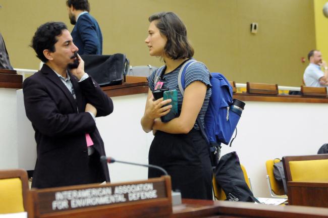 Diego Lillo Goffreri, Interamerican Association for Environmental Defense (AIDA), and Giulia Champion, Thyssen-Bornemisza Art Contemporary