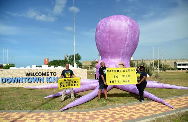 Greenpeace's giant octopus intervention in Kingston