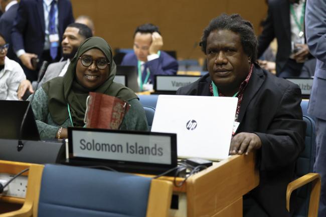 Hafsa Abdilahi, Somalia, and David Hiba Hiriasia, Solomon Islands