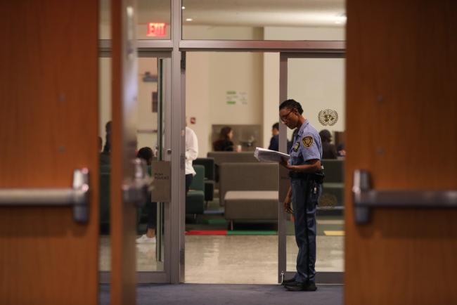 UN Security around the venue