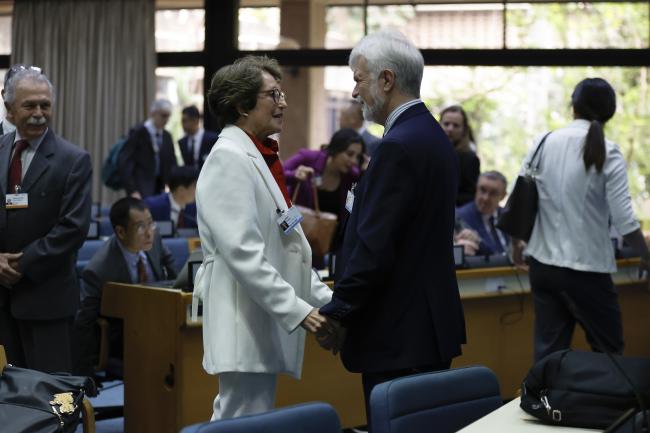 IPCC Chair Candidates Thelma Krug, Brazil, and Jim Skea, United Kingdom