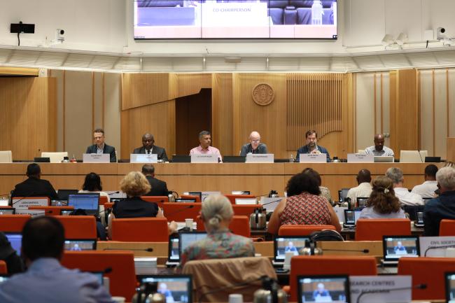 View of the room during the morning session