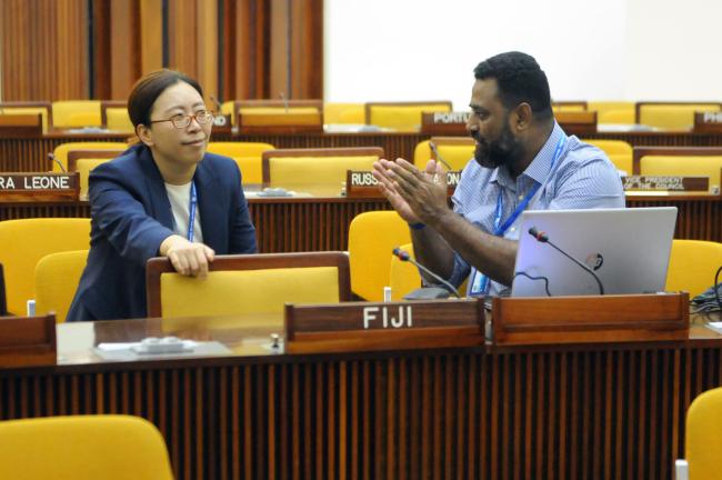 Jung-Eun Kim, Republic of Korea, and Raymond Mohammed, Fiji