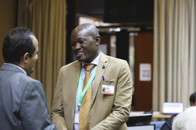 Ladislaus Chang’a, Tanzania, is being congratulated for his election as IPCC Vice-Chair