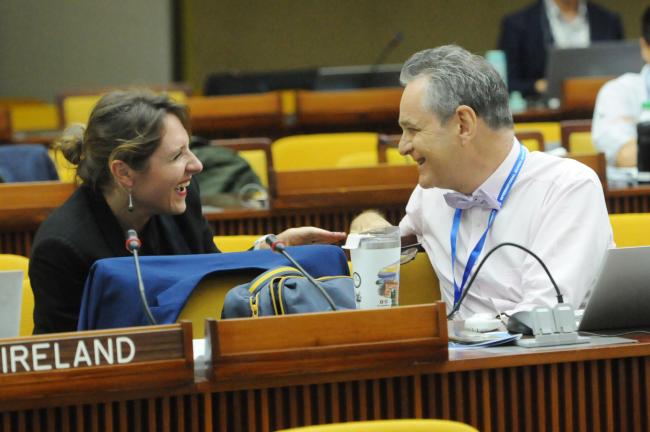 Marie Bourrel-McKinnon, ISA Secretariat, and Olivier Guyonvarch, France