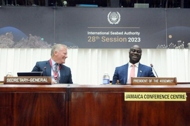 Michael Lodge, ISA Secretary-General, and Fanday Turay, Sierra Leone