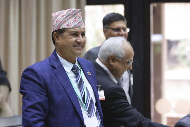 Newly-elected WGI Vice-Chair Maheswar Rupakheti, Nepal 