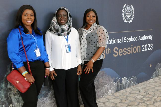 (L-R) Olabisi Oluwatoyin George, Aisha Idris Yakubu, and Iyelolu Adenike, Nigeria