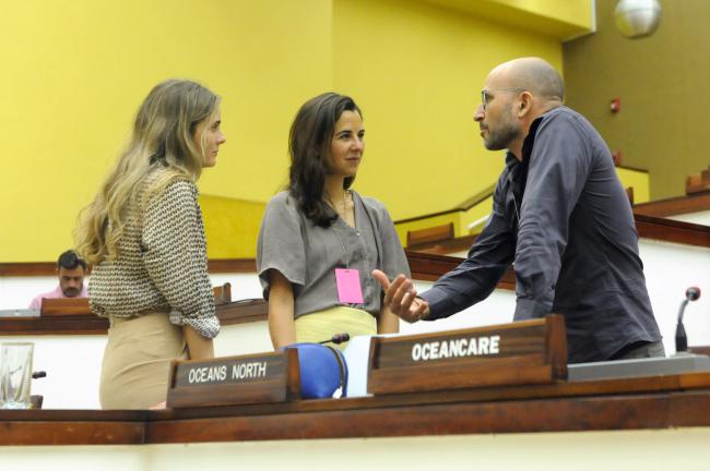 (L-R) Rachael McAdam and Margot Dons, Minderoo Foundation, and Sebastian Losada, Greenpeace