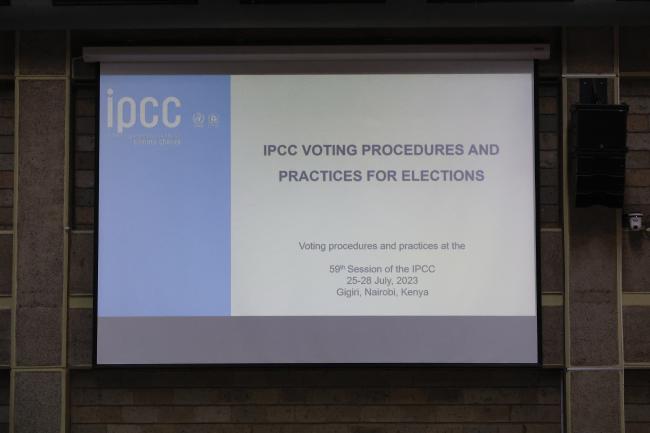 Delegates were informed about the IPCC voting procedures and practices for the elections