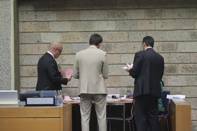 Tellers counting the votes