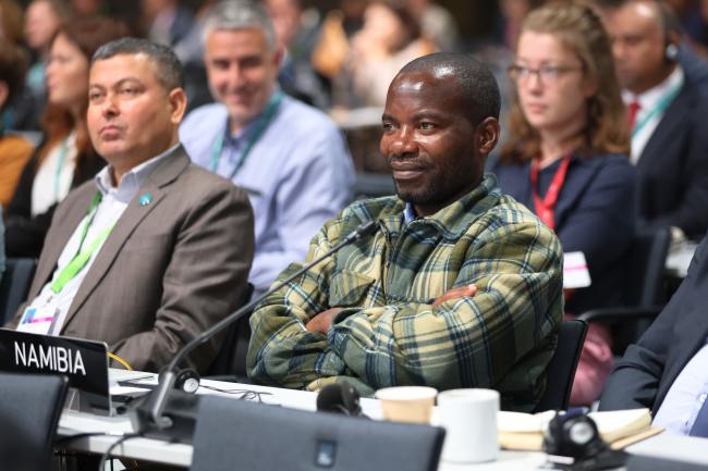 Marthin Kasaona, Namibia, offered the IPBES11 to be hosted in Namibia 