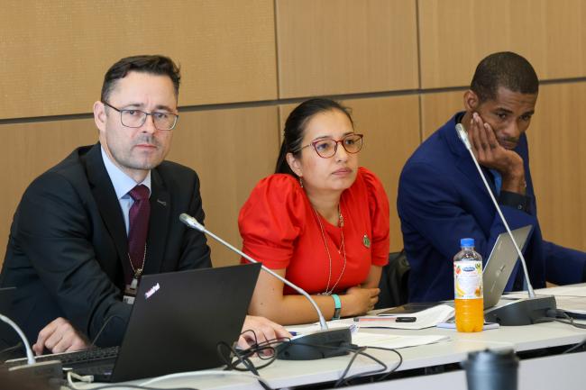 Fron L-R: Přemysl Štěpánek, Czechia; Angela Rivera, Colombia; Jonah Ormund, Antigua and Barbuda