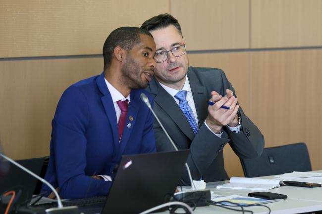 Co-Facilitators Jonah Ormund, Antigua and Barbuda, and Přemysl Štěpánek, Czechia