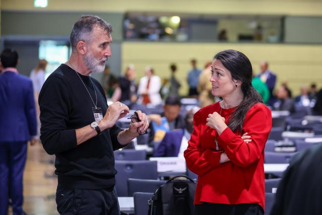 Rory O'Neill, ITUC, with Marie-Soleil Fecteau, Canada