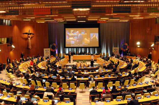 Delegates during the Leader Dialogue 2 on Building resilience and leaving no one behind