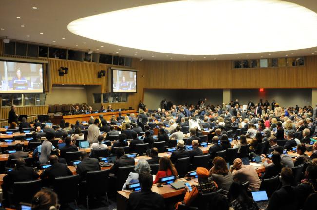 Delegates gather for the opening of the UN Climate Ambition Summit 2023