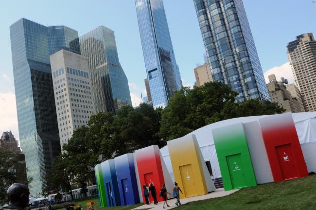 Participants make their way to the SDGs Pavilion