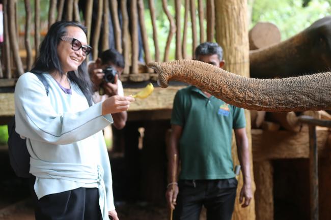 5th Forum participants in a field trip at Pinnawala Elephant Orphanage, Sri Lanka 