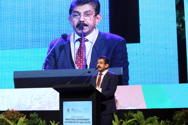 Anil Jasinghe, Secretary, Ministry of Environment, Sri Lanka, at the One Health side event 