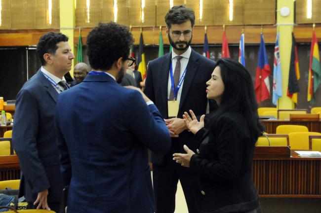 Delegates from Brazil and the Netherlands