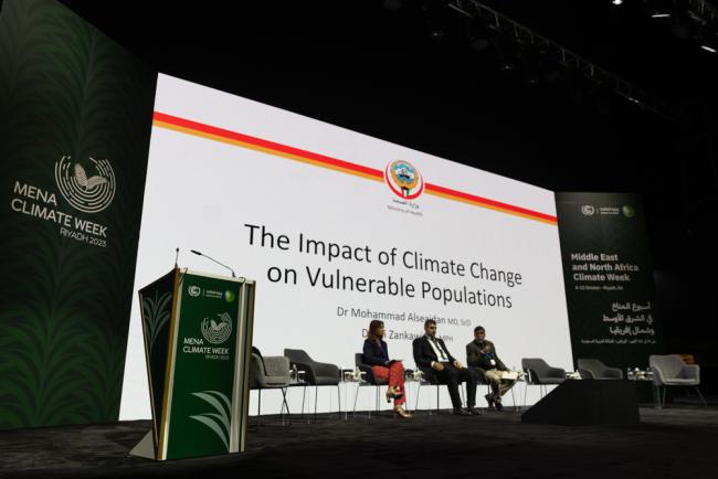 Panelists in track 4 discussed how to address the health impacts of climate change on vulnerable segments of the society with particular focus on migrants and other mobile populations in MENA