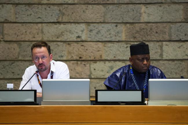 Refrigerant Management Contact Group Co-Chairs Martijn Hildebrand, Netherlands, and Idris Abdullahi Ishaka, Nigeria