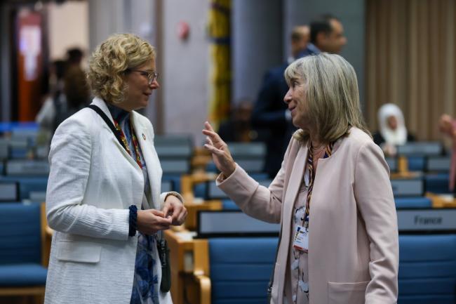 Bettina Schreck, UN Industrial Development Organization (UNIDO), with Laura Beron, Argentina