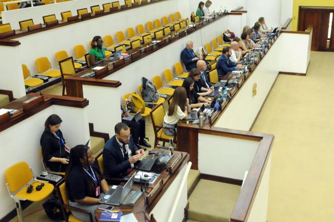 Observers follow the first day of the Council meeting