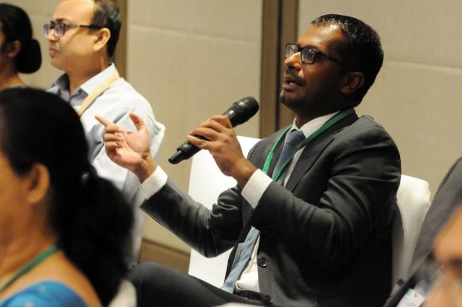 A participant during the discussion