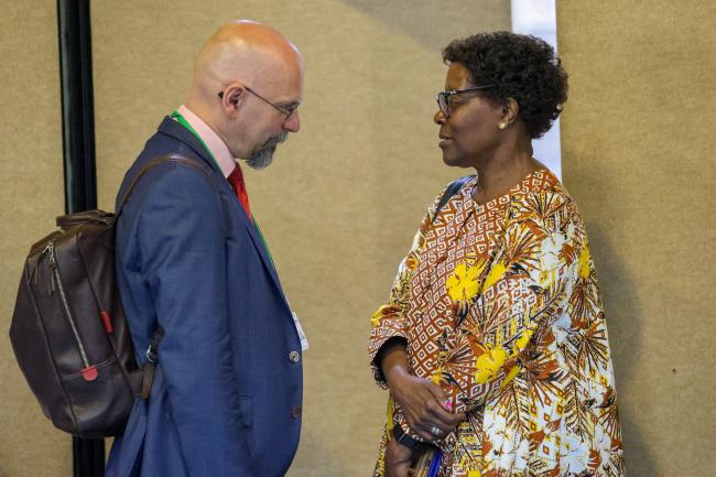 David Ainsworth, CBD Secretariat, and Elizabeth Maruma Mrema, Deputy Executive Director, UNEP