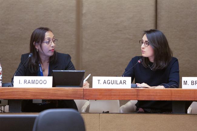 Isabelle Ramdoo, Deputy Director, IGF, and atiana Aguilar, Manager Mining and Metals, World Economic Forum - IGF-AGM 19 - 9 Nov 2023 - Photo