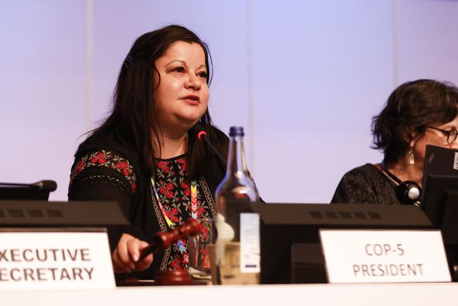 Claudia Dumitru (Romania), COP-5 President- MinamataCOP5 - 1Nov2023 – Photo.jpg
